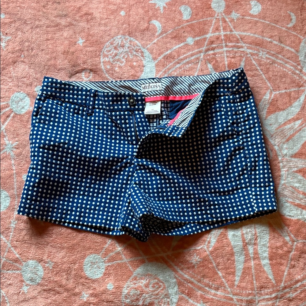 Merona Women's Navy Polka Dot Jean Shorts